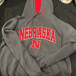 Grey Nebraska Hoodie